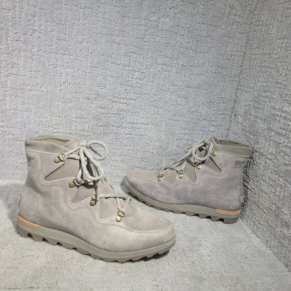 Sorel Sneakchic Alpine Kettle Womens Size US 9.5 Gray Waterproof Leather Booties - Picture 7 of 9